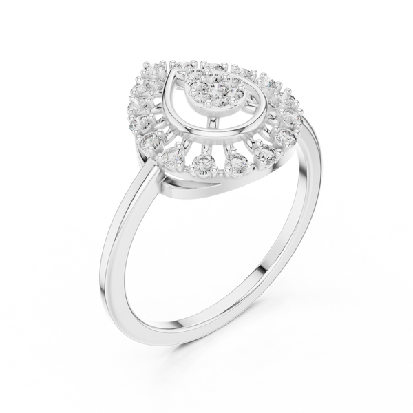Sculpted Form lab grown diamond ring