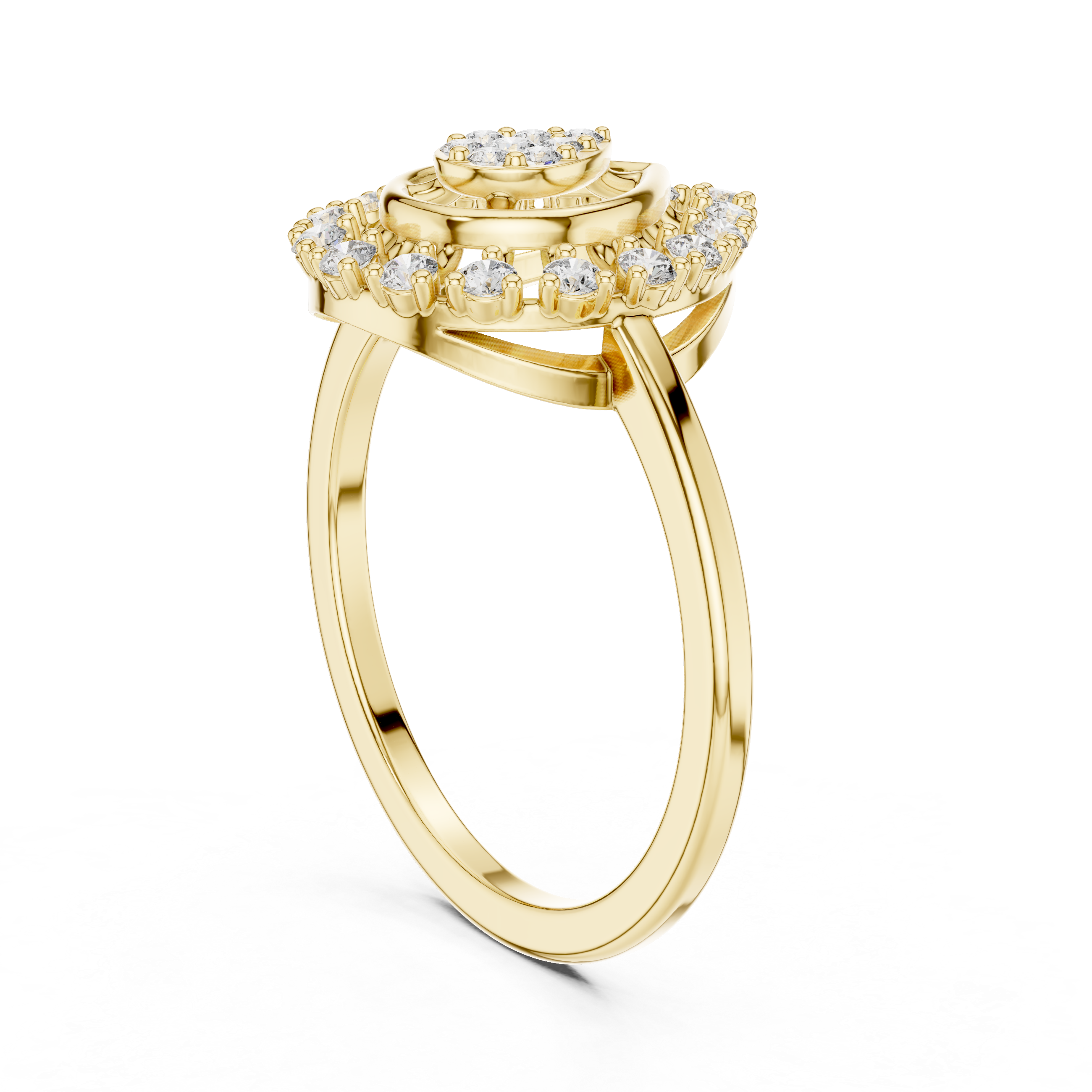 Sculpted Form lab grown diamond ring