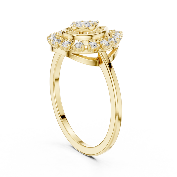 Sculpted Form lab grown diamond ring