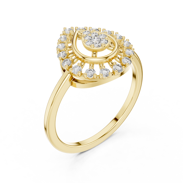Sculpted Form lab grown diamond ring