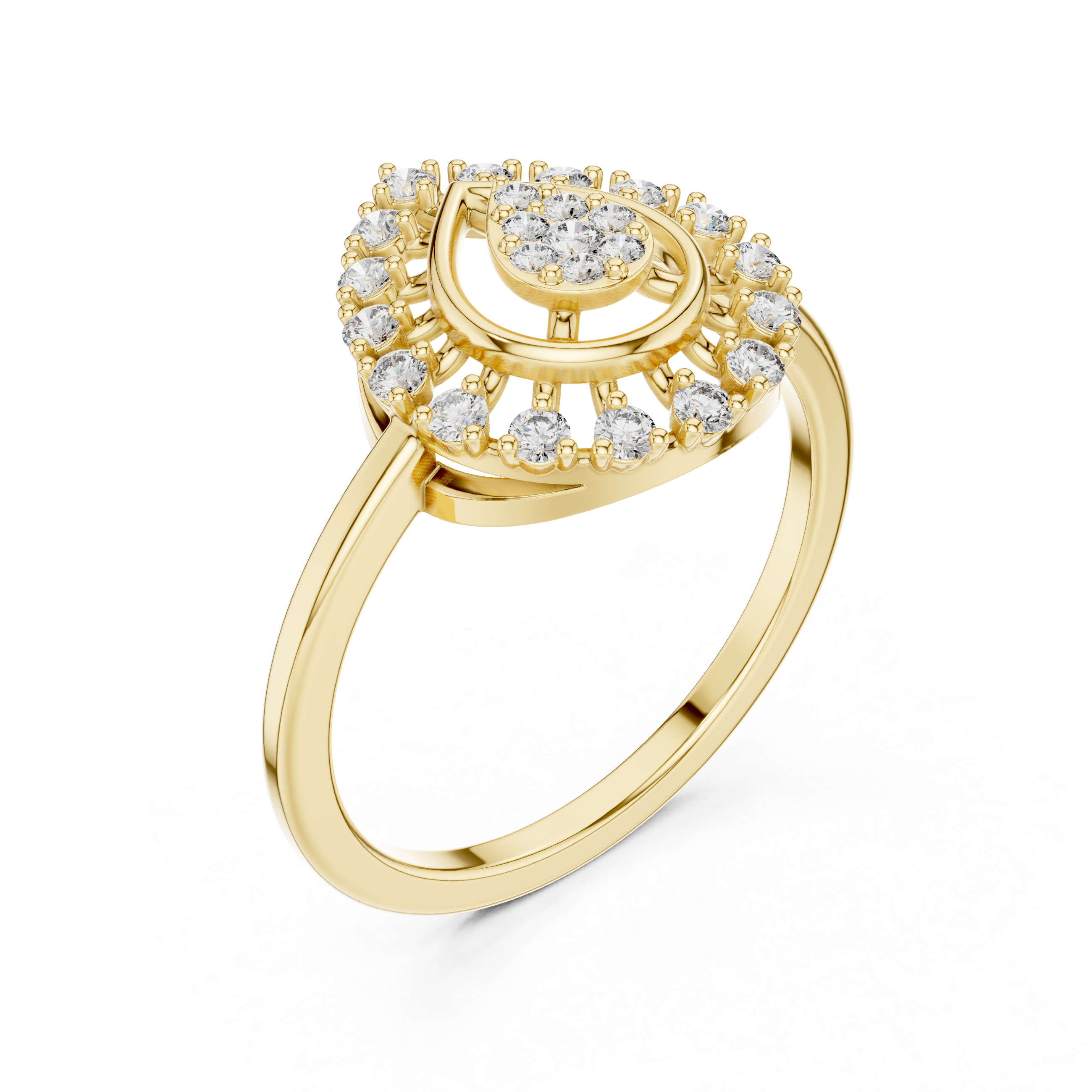 Sculpted Form lab grown diamond ring
