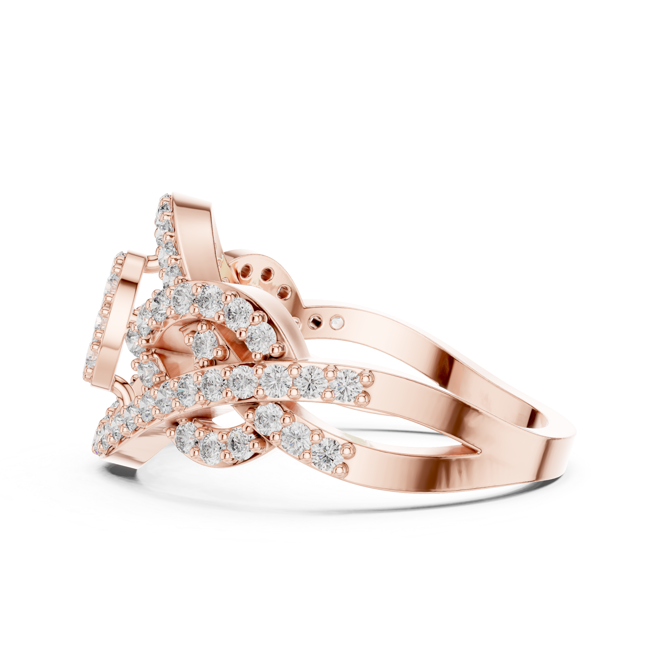 Aurora Glow lab grown diamond ring