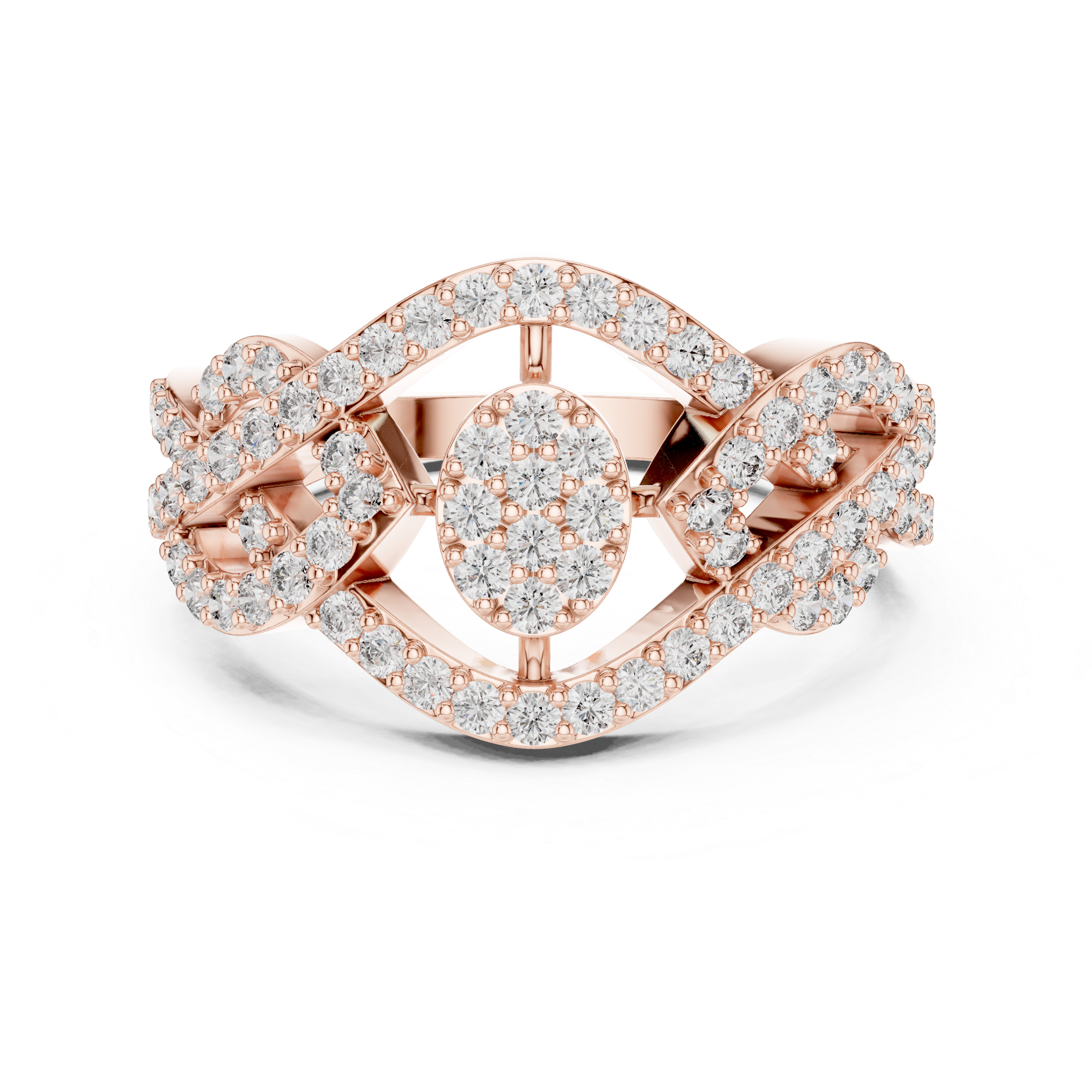 Aurora Glow lab grown diamond ring