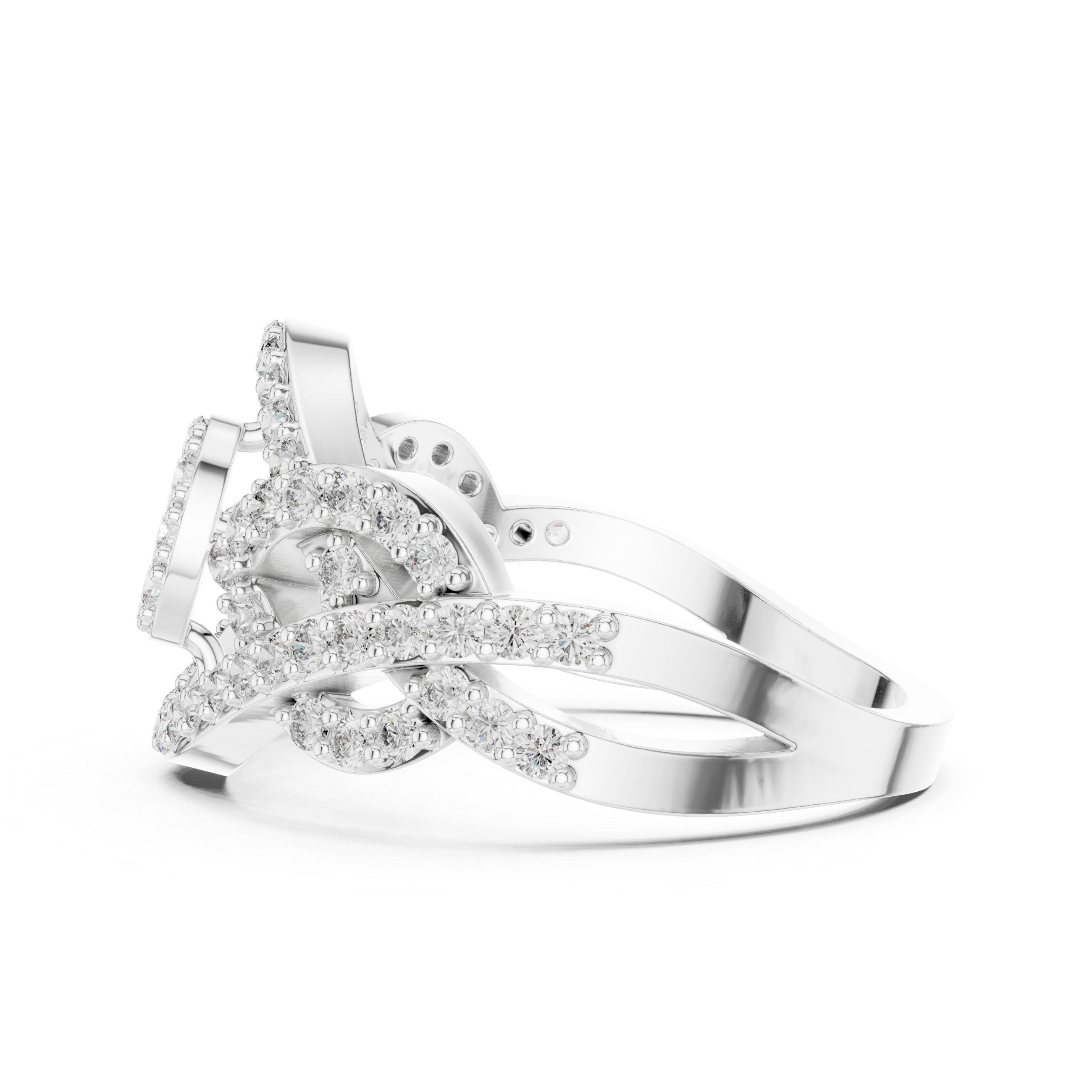 Aurora Glow lab grown diamond ring