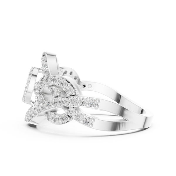 Aurora Glow lab grown diamond ring