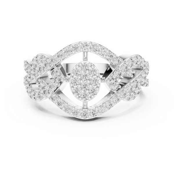 Aurora Glow lab grown diamond ring