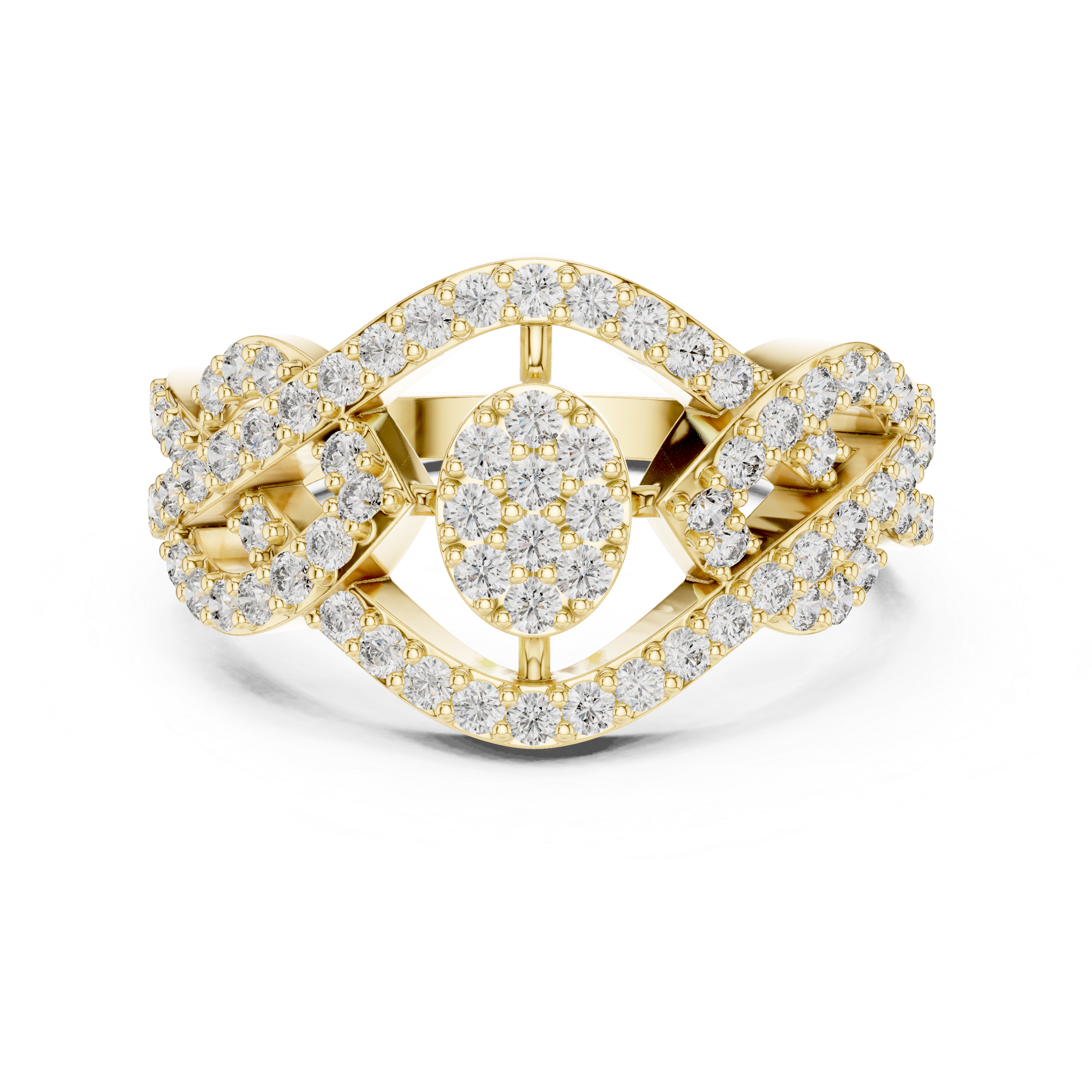 Aurora Glow lab grown diamond ring