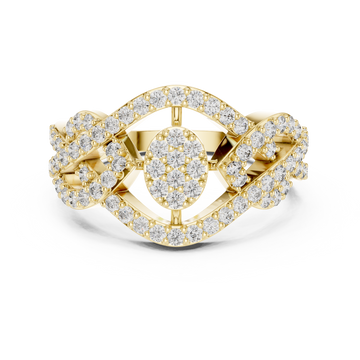 Aurora Glow lab grown diamond ring