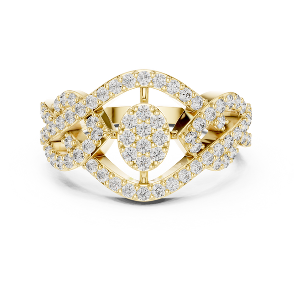 Aurora Glow lab grown diamond ring