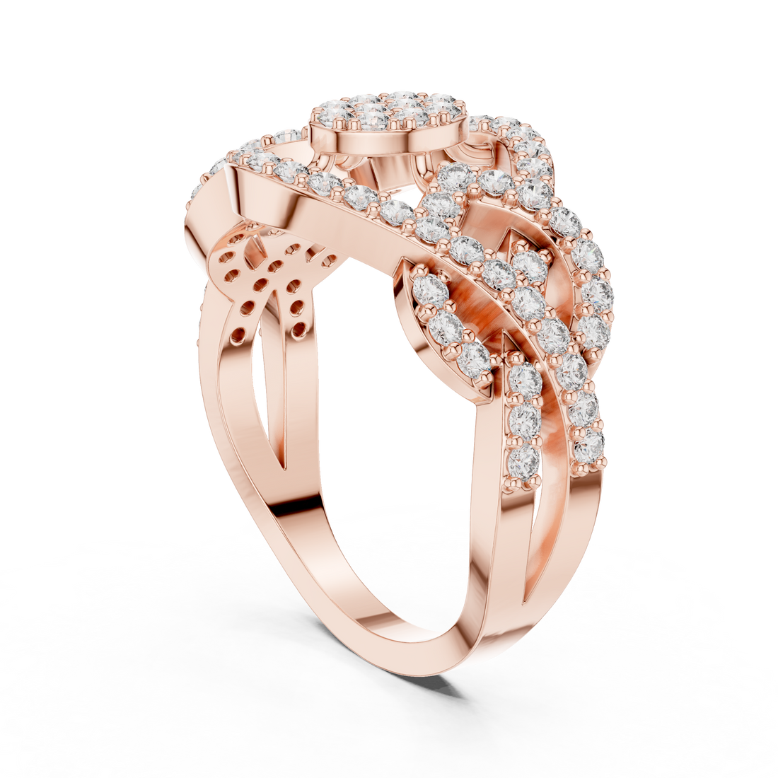 Aurora Glow lab grown diamond ring