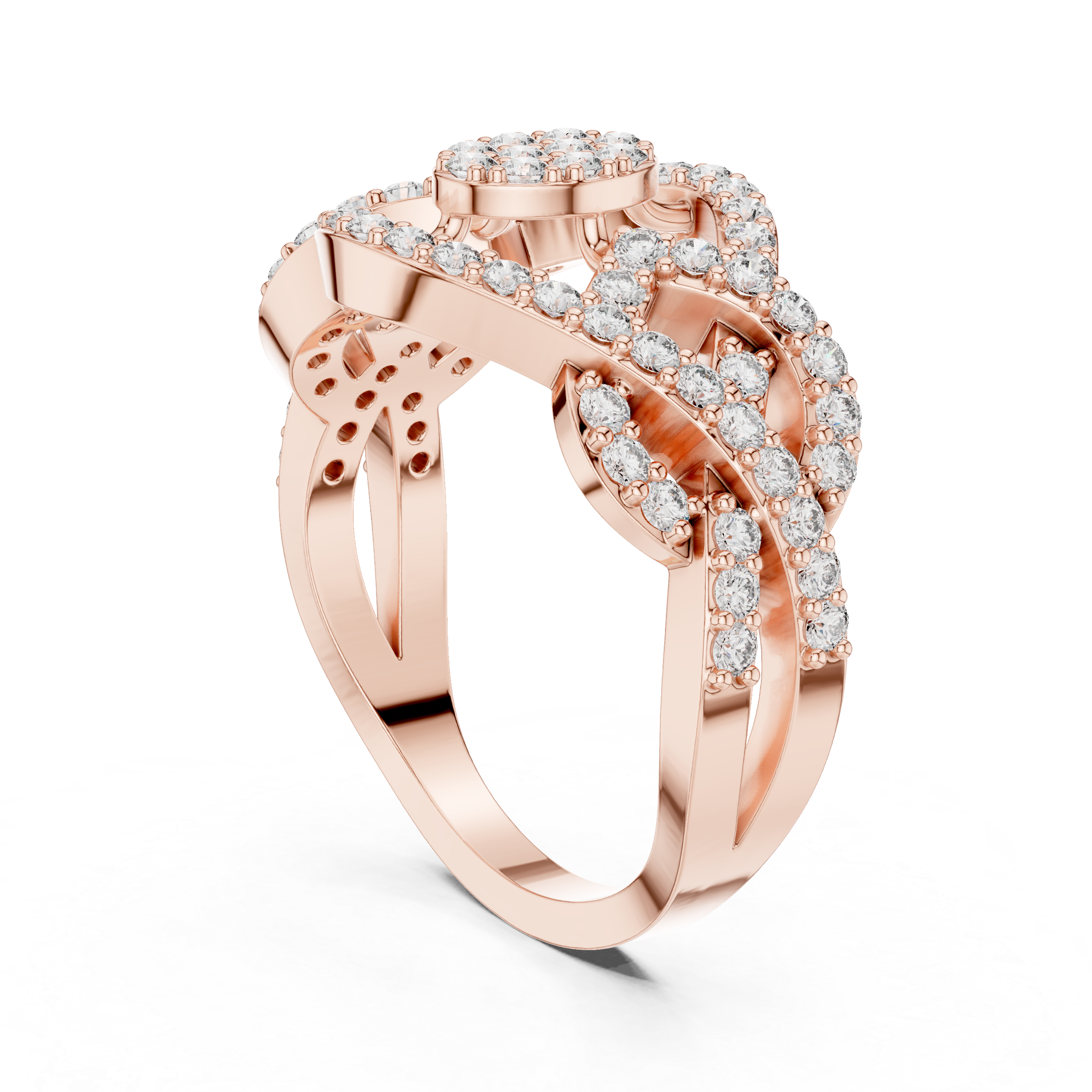 Aurora Glow lab grown diamond ring