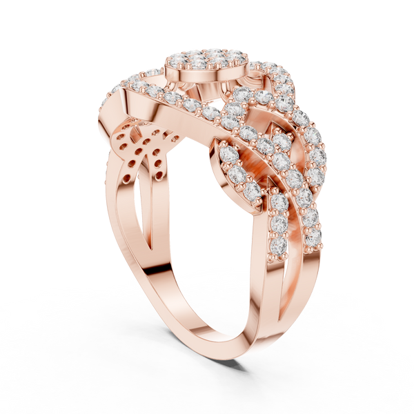 Aurora Glow lab grown diamond ring