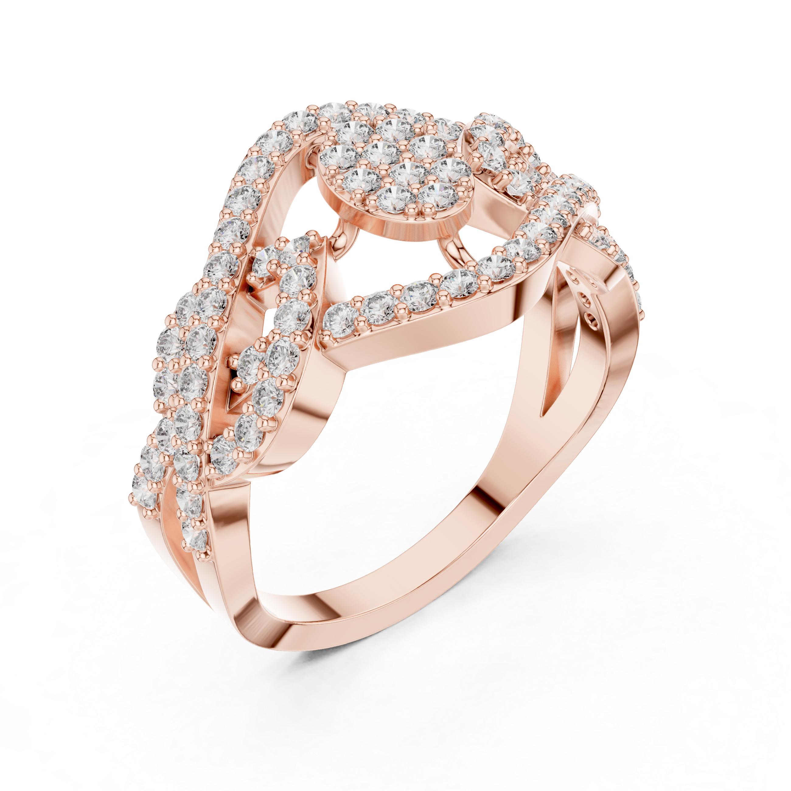 Aurora Glow lab grown diamond ring