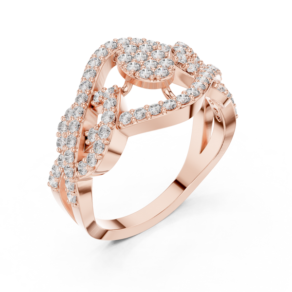 Aurora Glow lab grown diamond ring