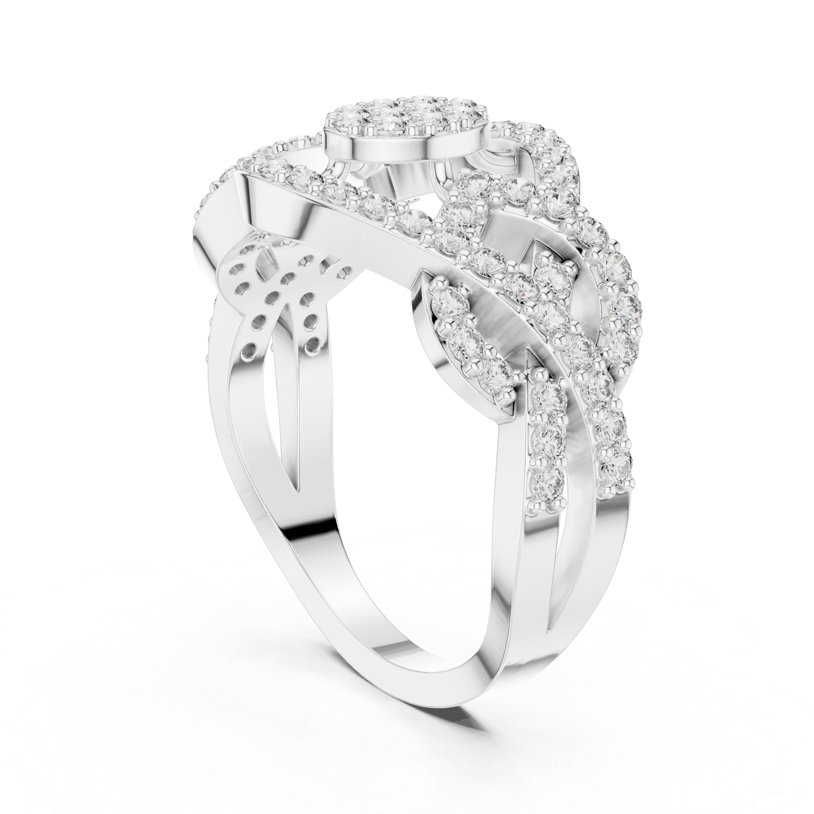 Aurora Glow lab grown diamond ring