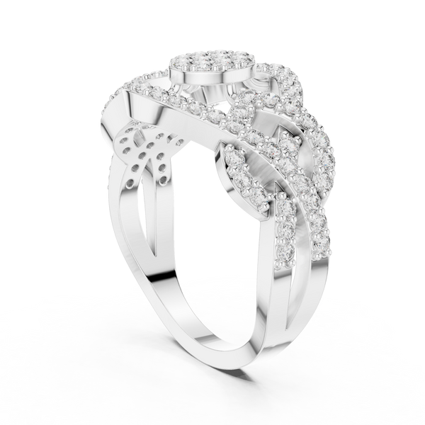 Aurora Glow lab grown diamond ring