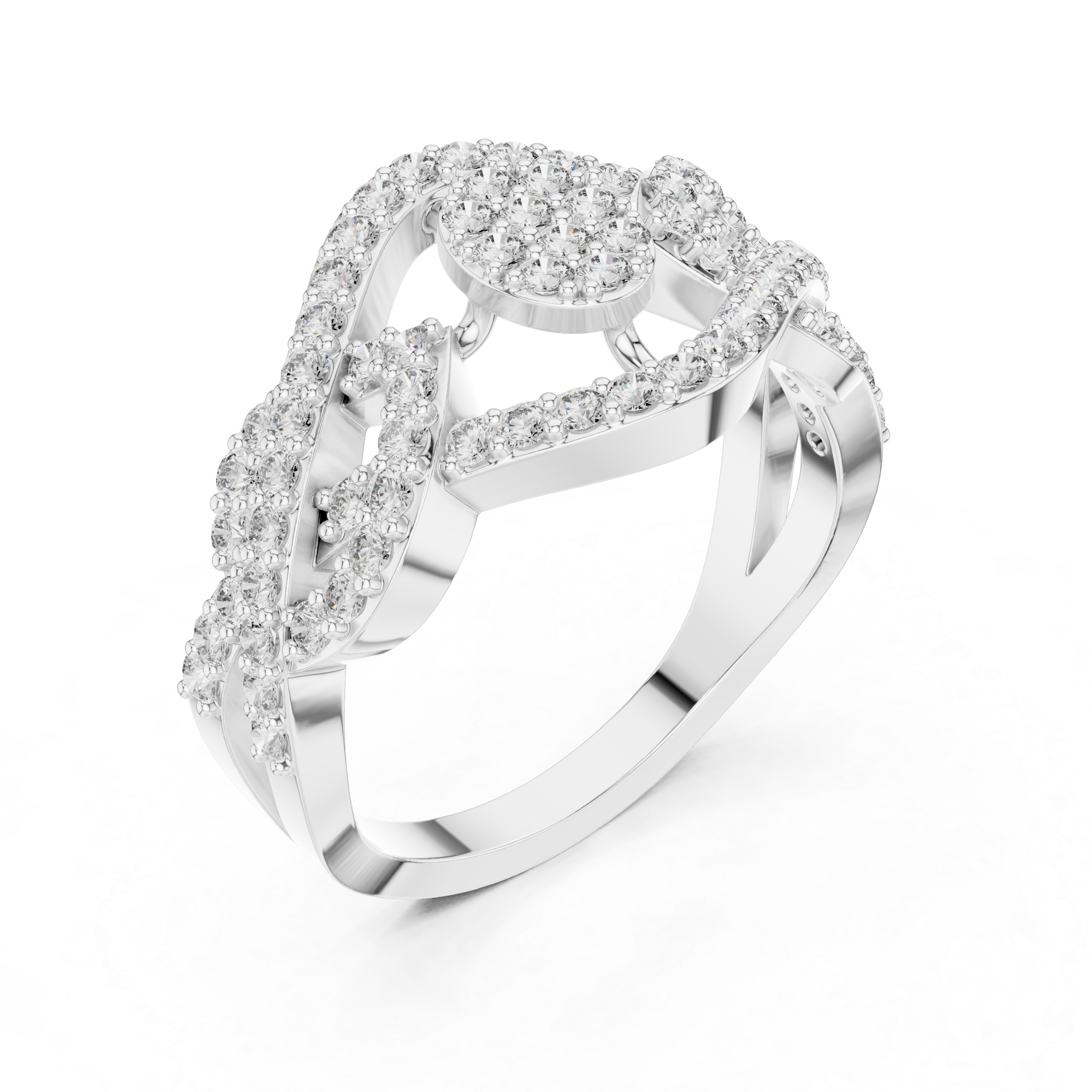 Aurora Glow lab grown diamond ring