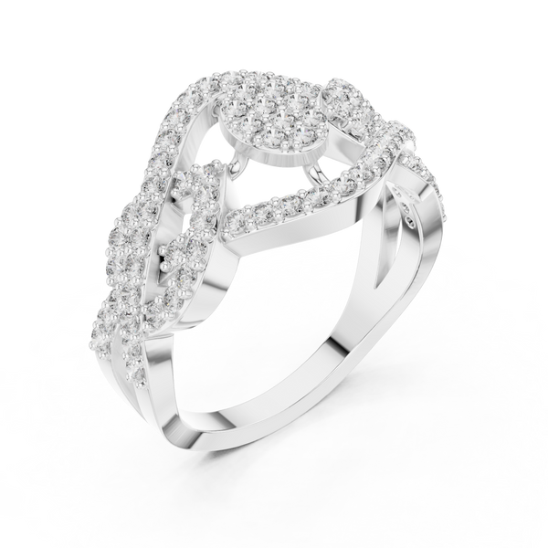 Aurora Glow lab grown diamond ring