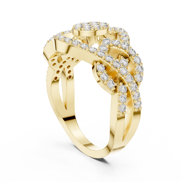 Aurora Glow lab grown diamond ring
