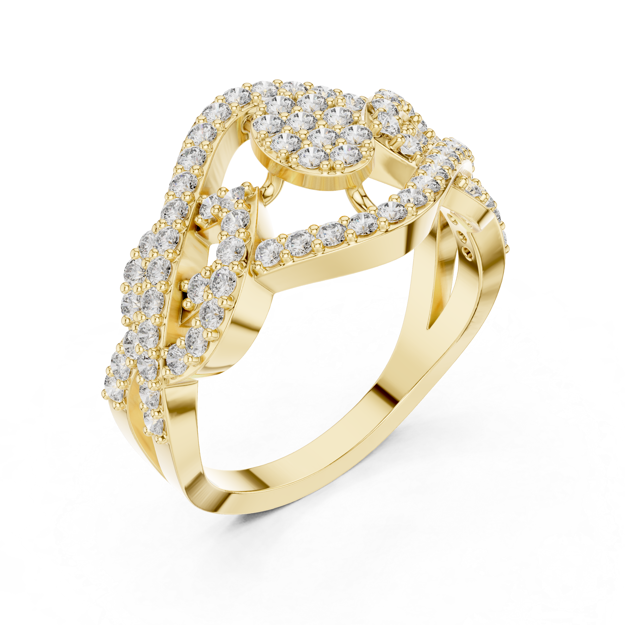 Aurora Glow lab grown diamond ring