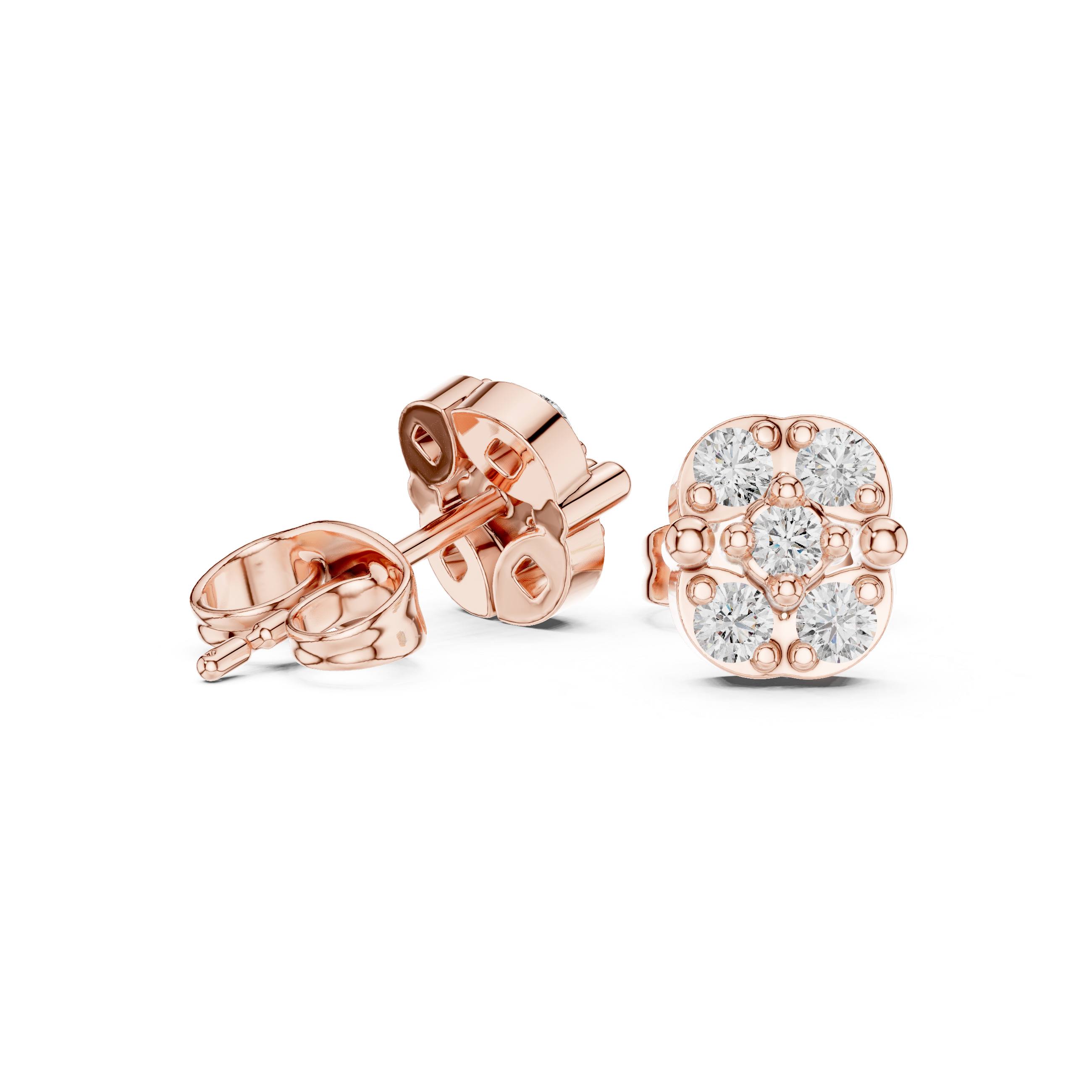 Retro Flash lab grown diamond earring design