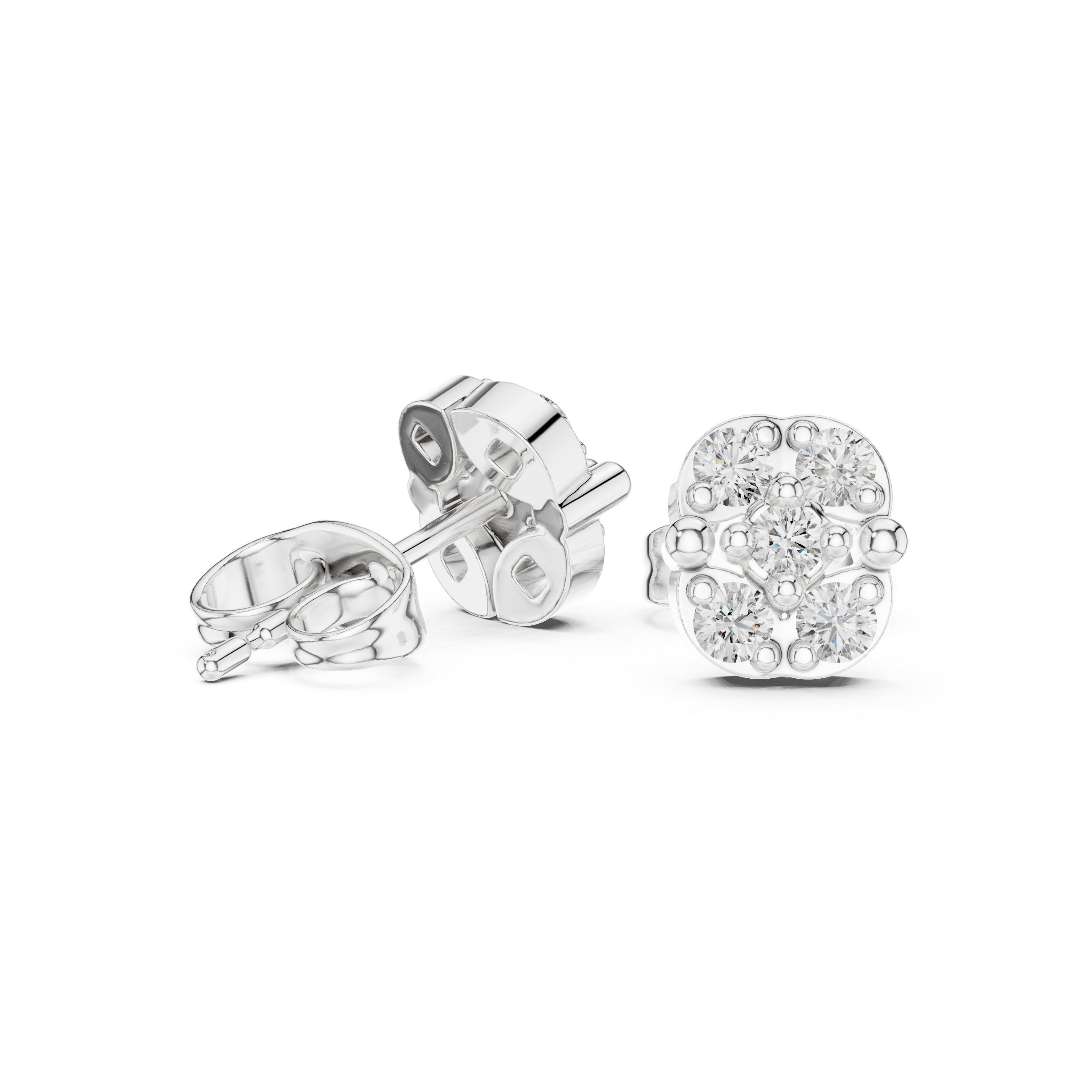 Retro Flash lab grown diamond earring design