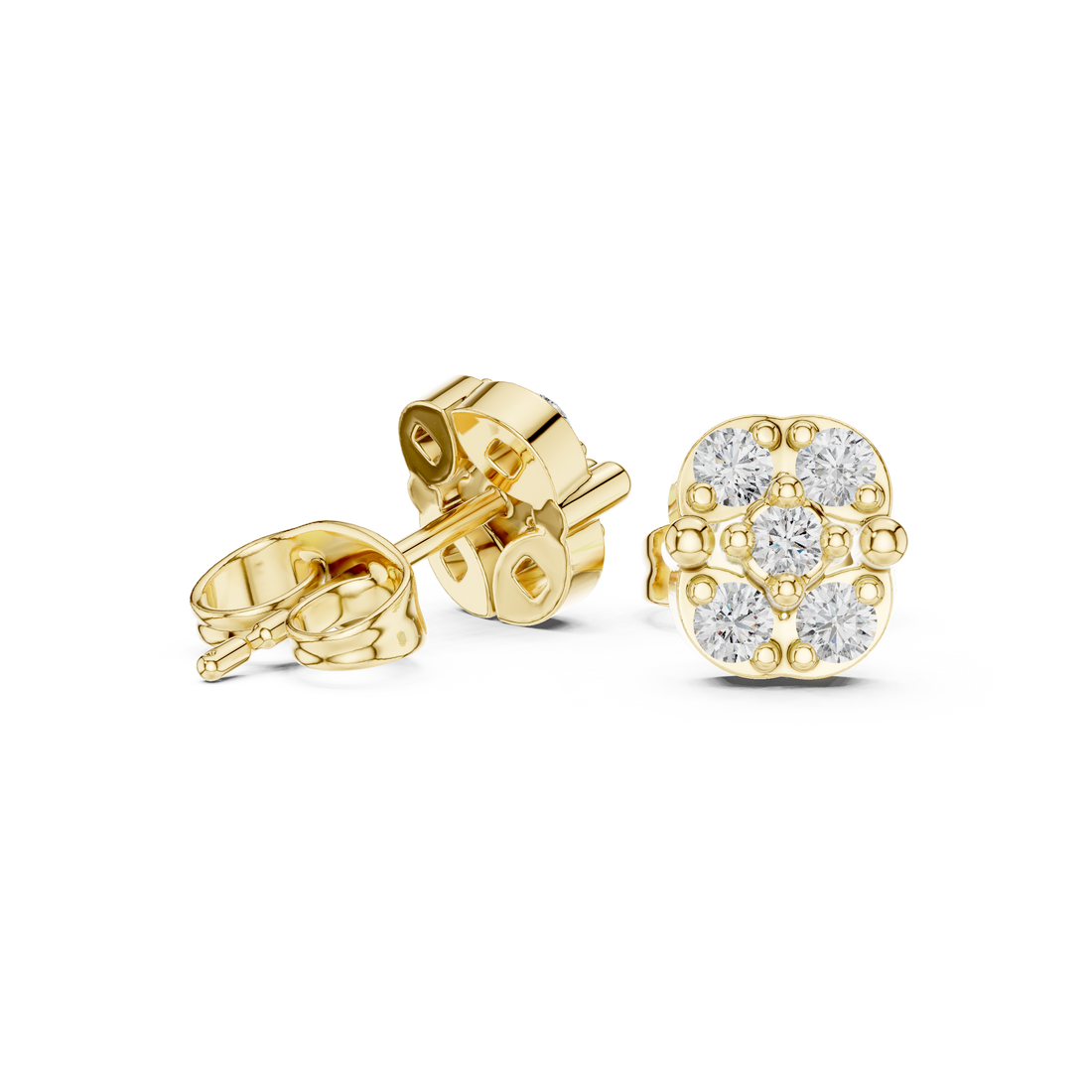 Retro Flash lab grown diamond earring design