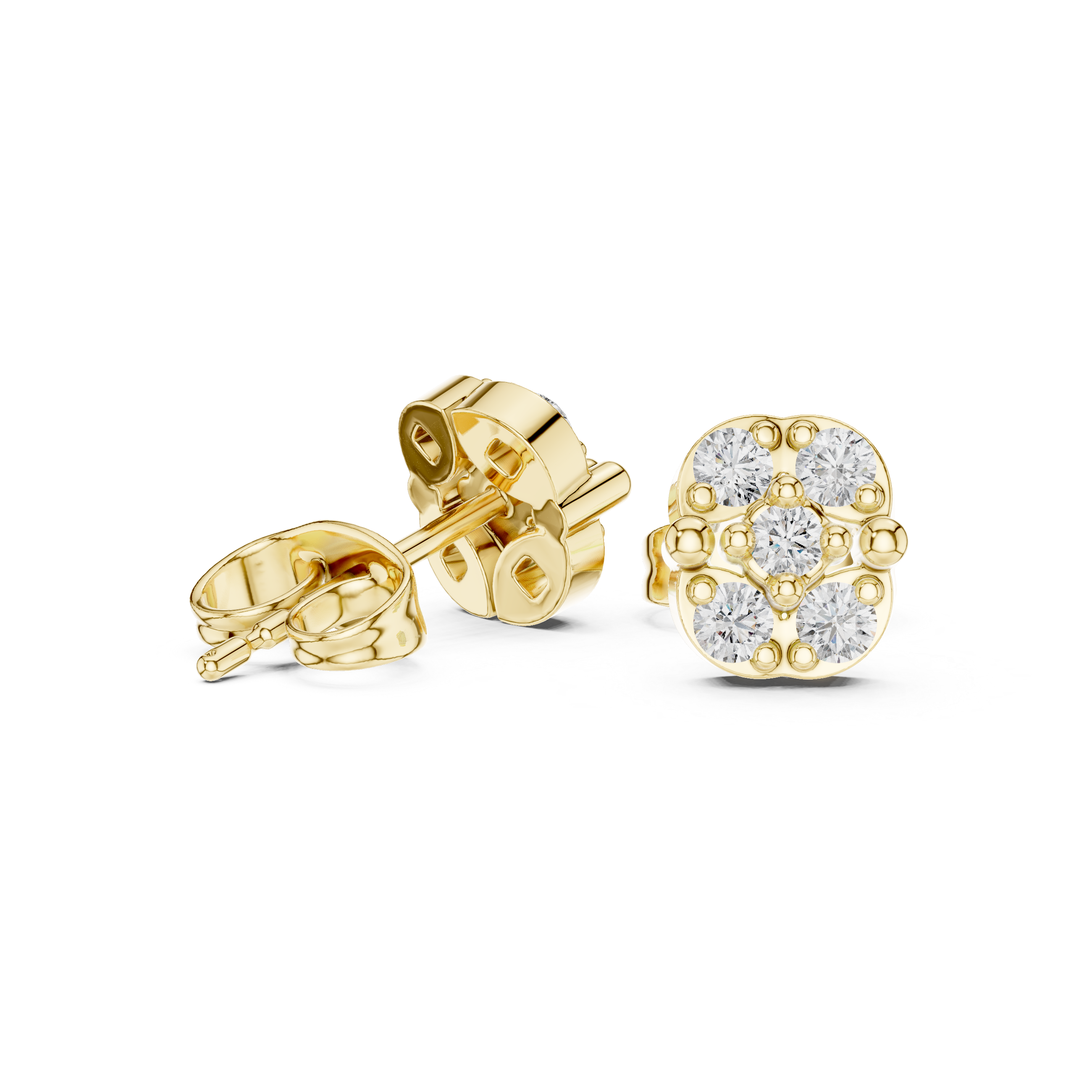 Retro Flash lab grown diamond earring design