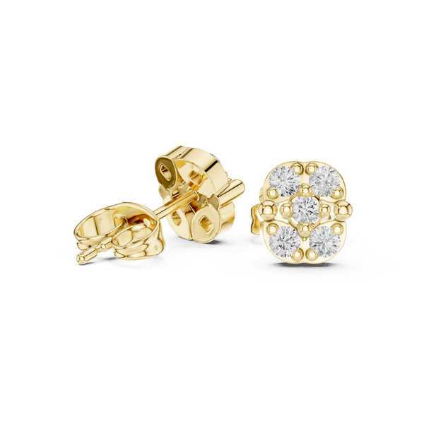 Retro Flash lab grown diamond earring design