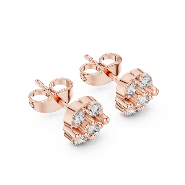 Retro Flash lab grown diamond earring design
