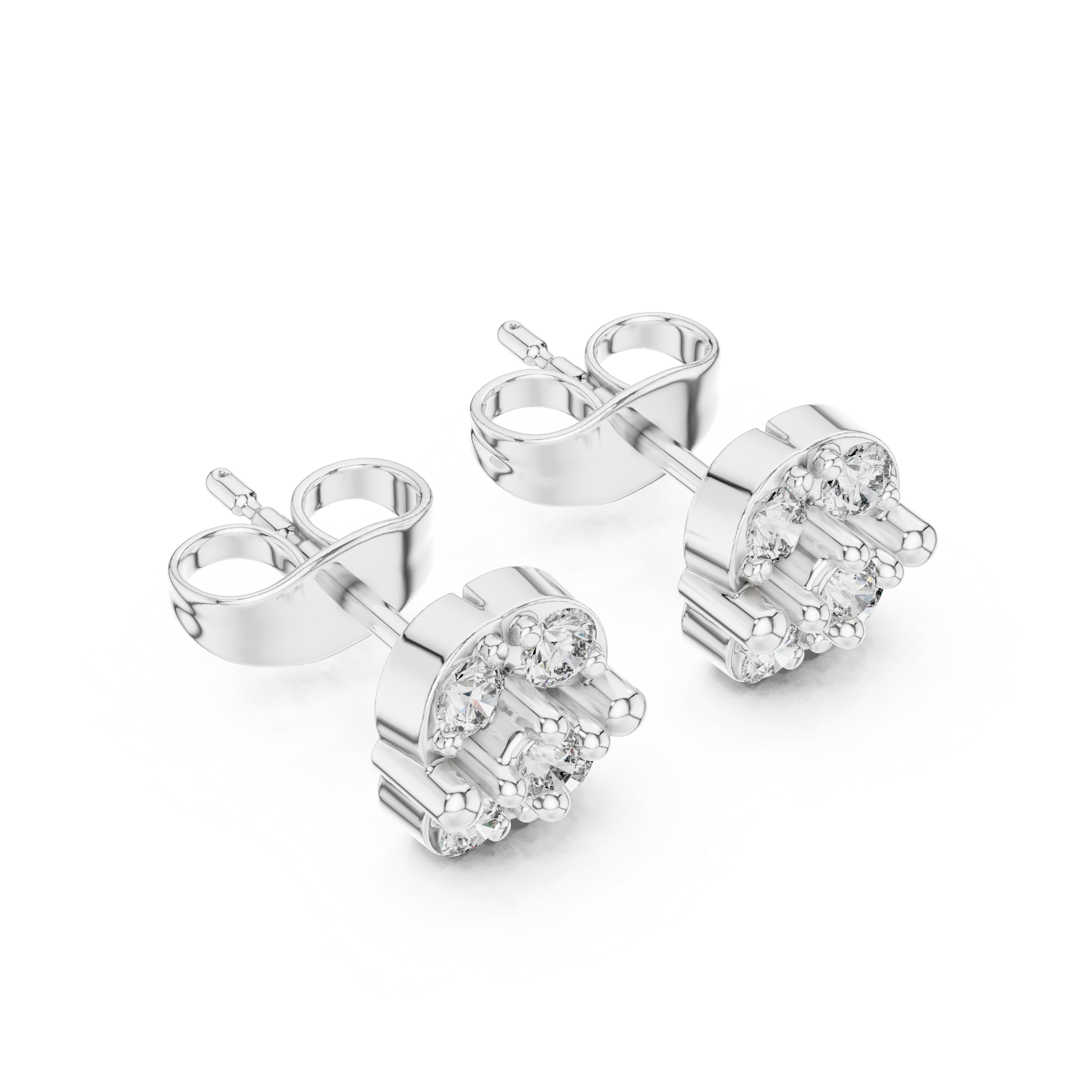 Retro Flash lab grown diamond earring design