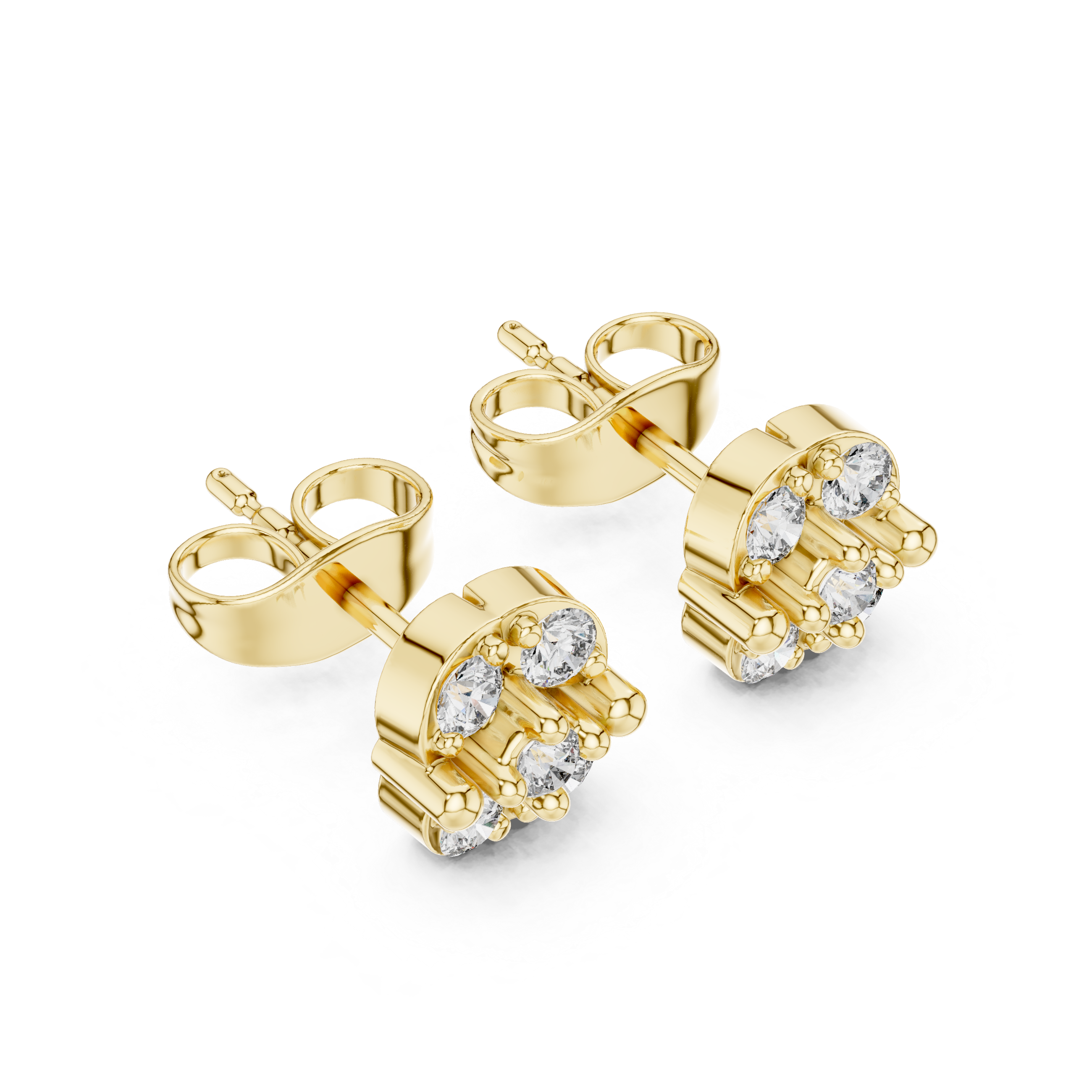 Retro Flash lab grown diamond earring design
