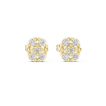 Retro Flash lab grown diamond earring design