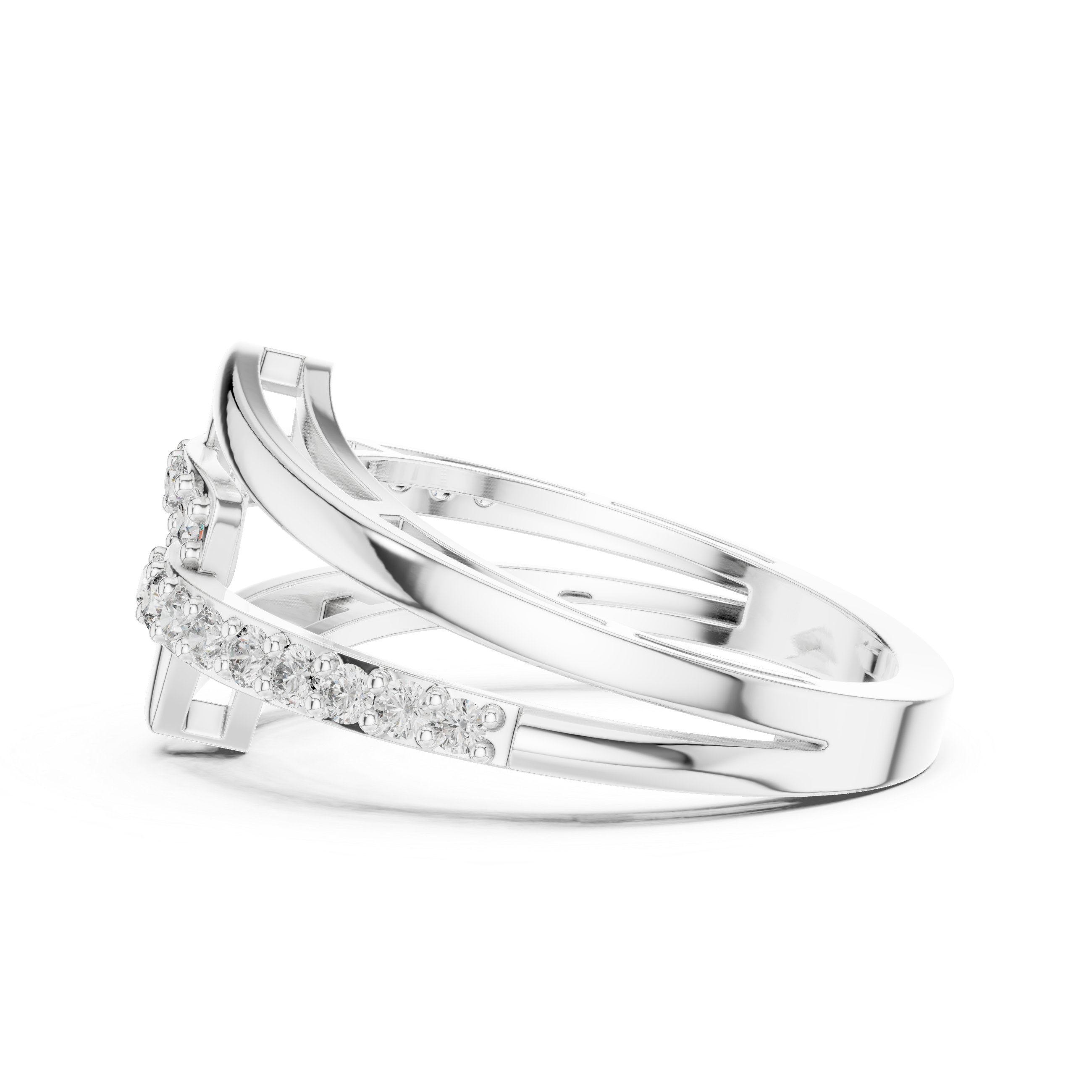 Portrait Frame lab grown diamond ring