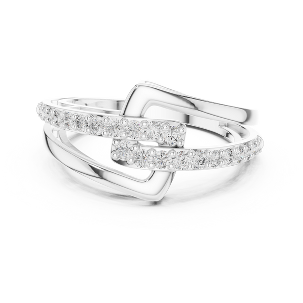 Portrait Frame lab grown diamond ring