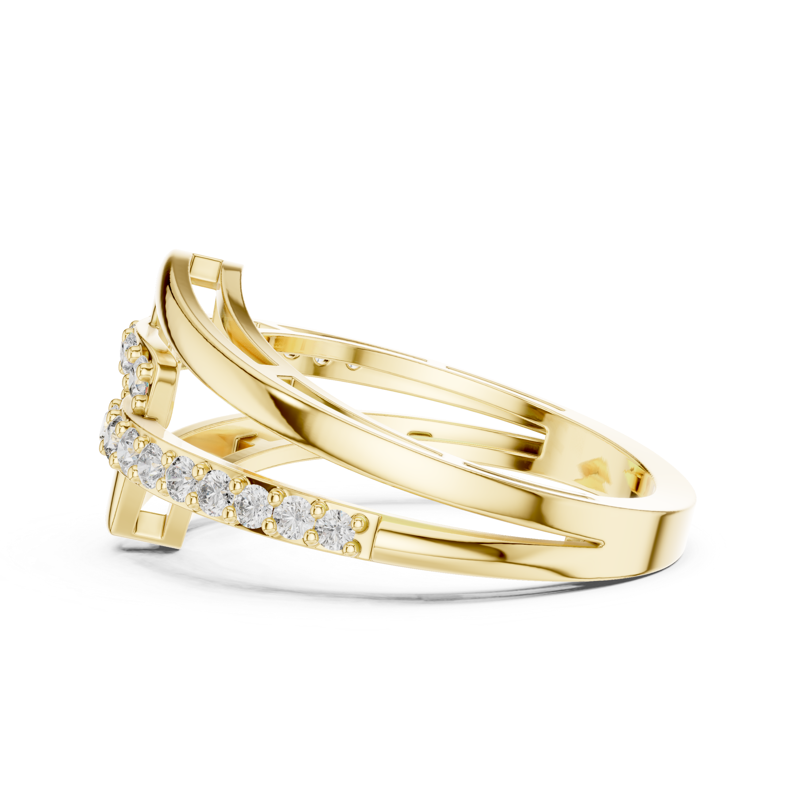 Portrait Frame lab grown diamond ring
