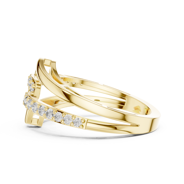 Portrait Frame lab grown diamond ring