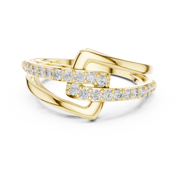 Portrait Frame lab grown diamond ring