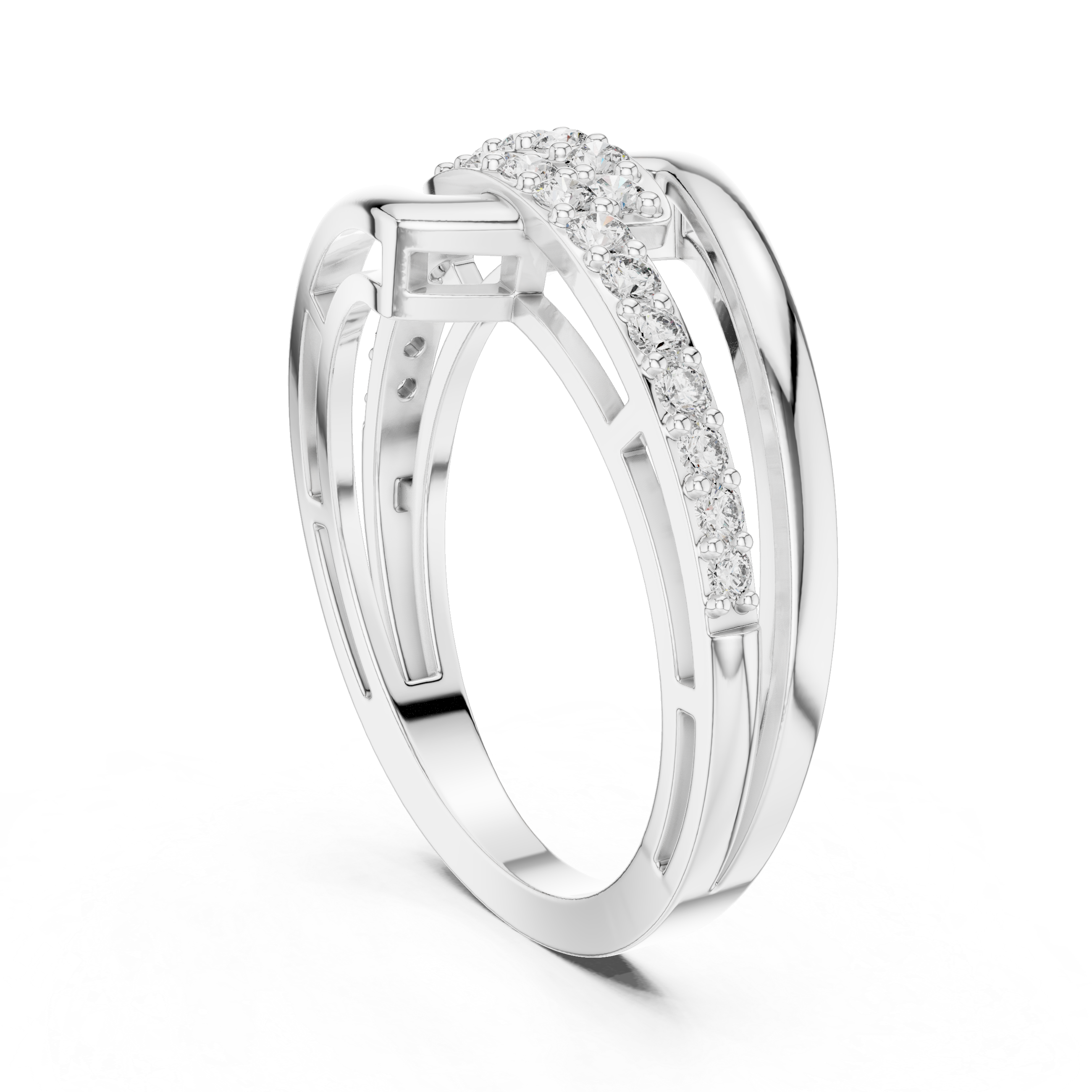 Portrait Frame lab grown diamond ring