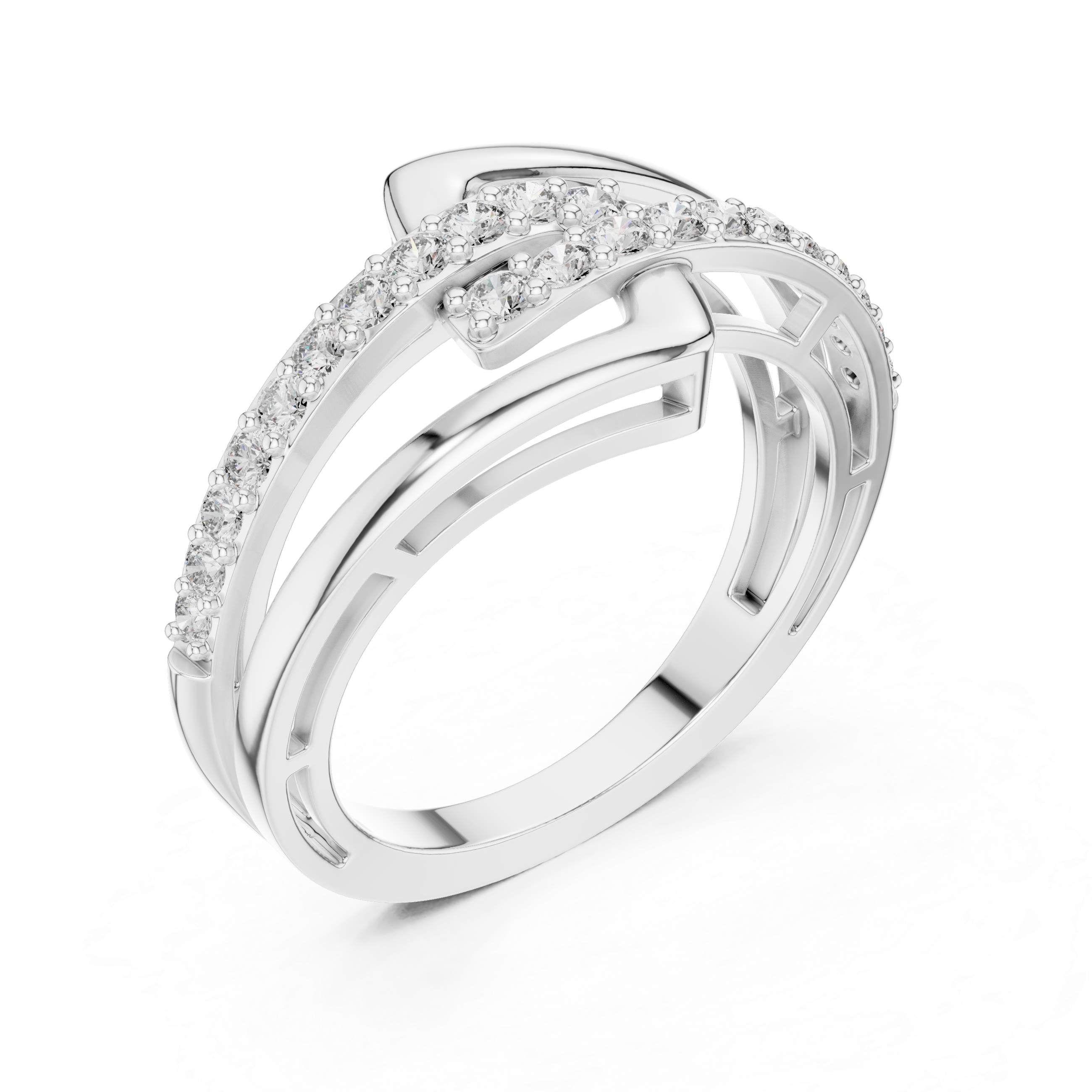 Portrait Frame lab grown diamond ring
