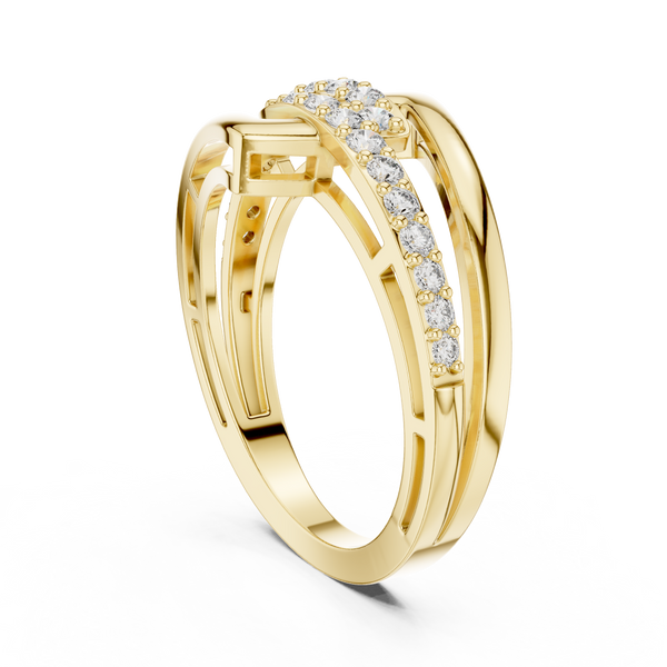 Portrait Frame lab grown diamond ring