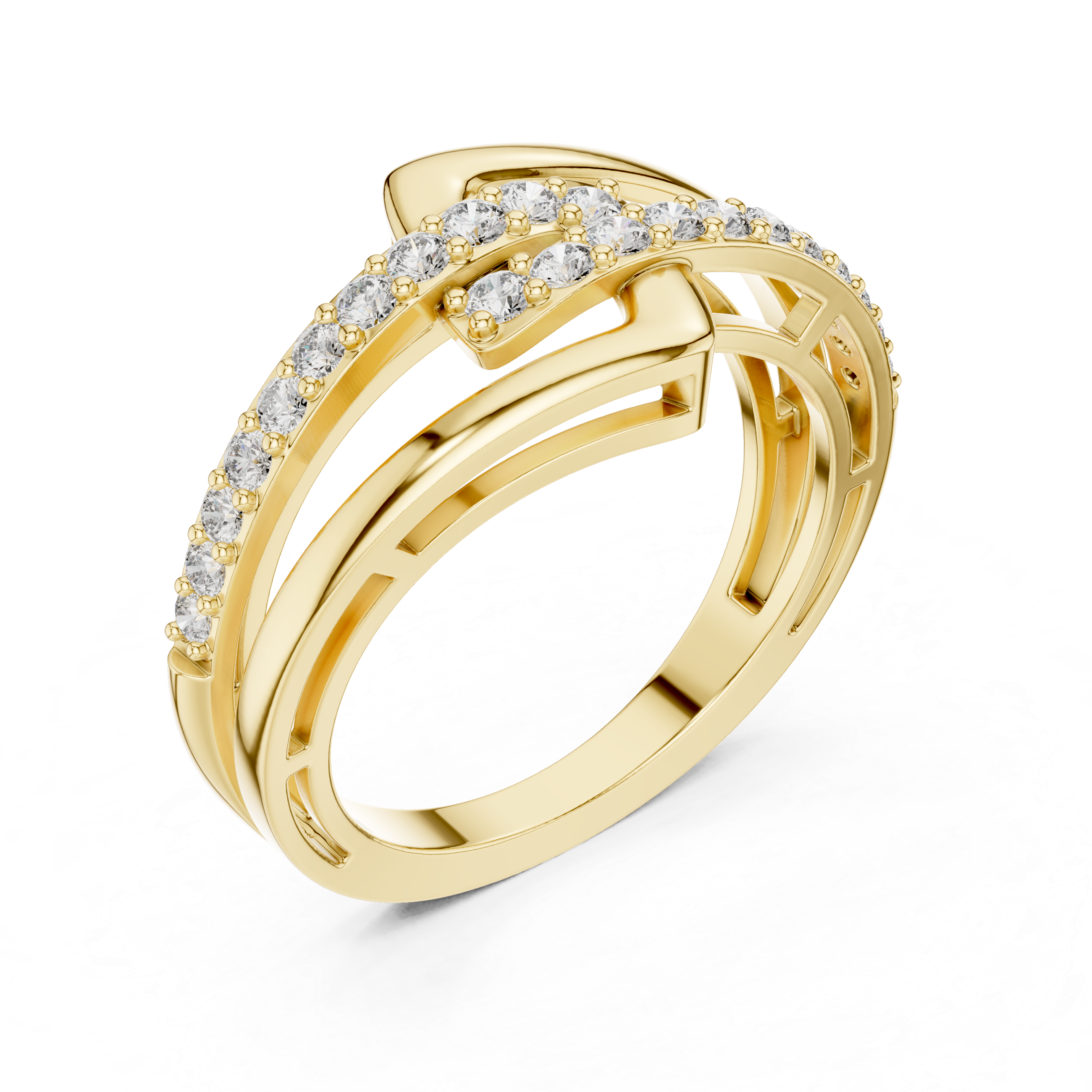 Portrait Frame lab grown diamond ring