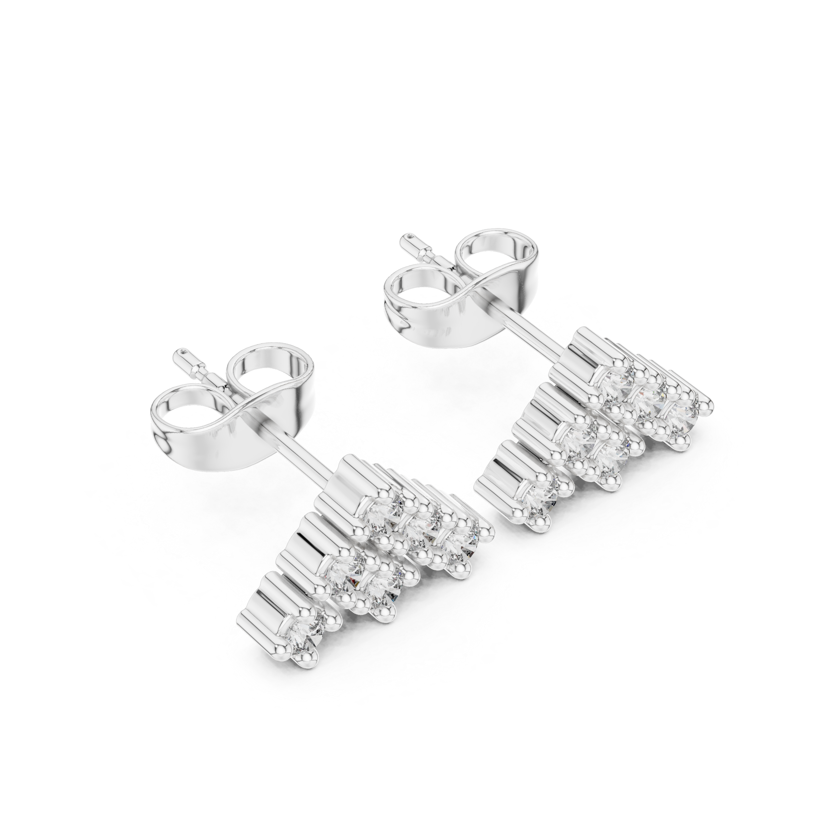 Art Deco lab grown diamond earring design