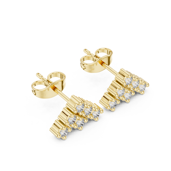 Art Deco lab grown diamond earring design
