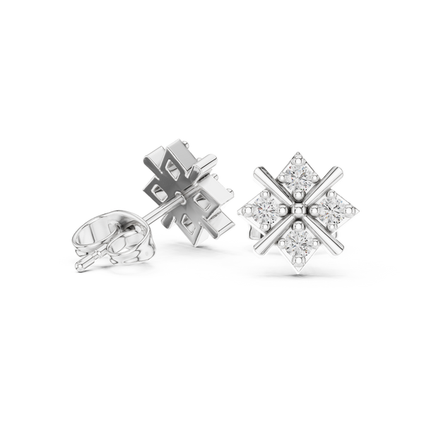 Calm Sea lab grown diamond earring design