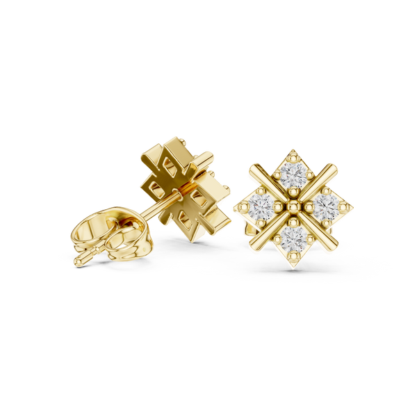 Calm Sea lab grown diamond earring design