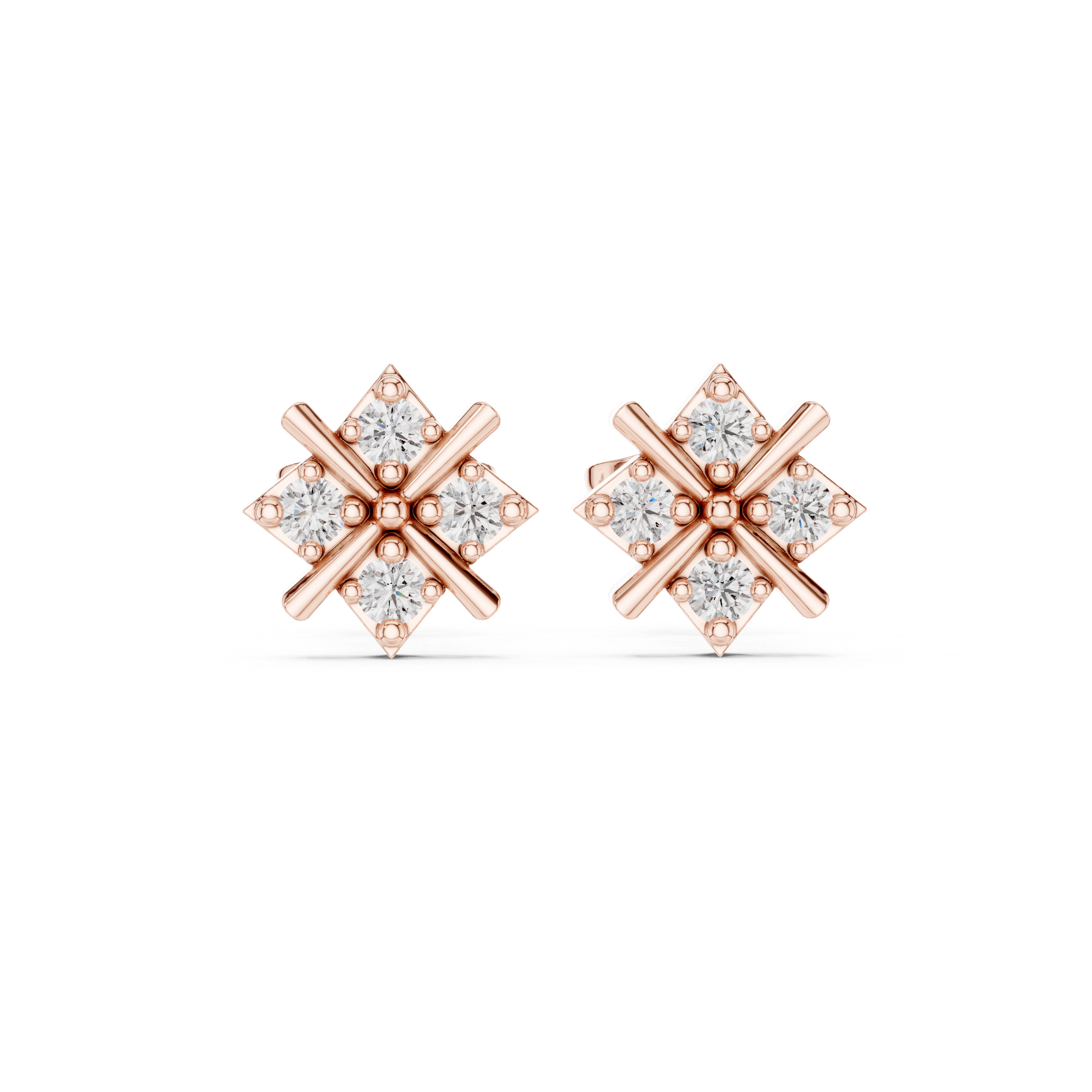 Calm Sea lab grown diamond earring design