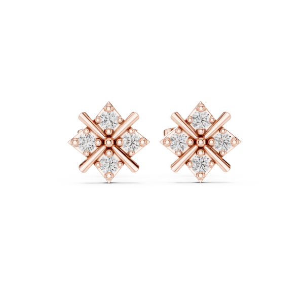 Calm Sea lab grown diamond earring design