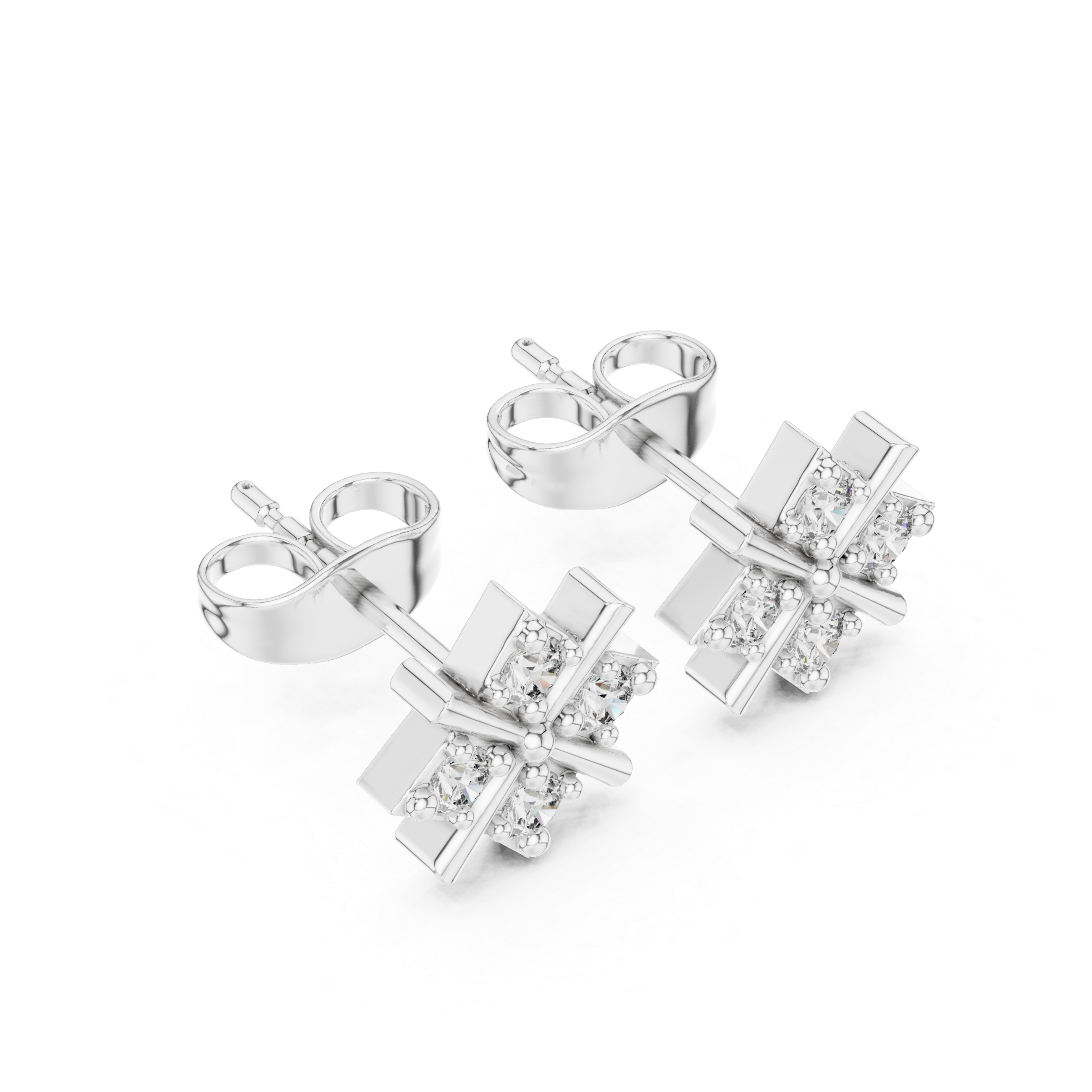 Calm Sea lab grown diamond earring design