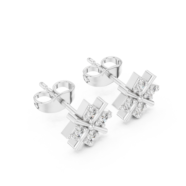 Calm Sea lab grown diamond earring design